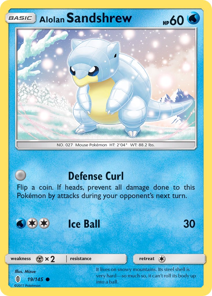 Alolan Sandshrew 19/145 Reverse Common - MissingNo.
