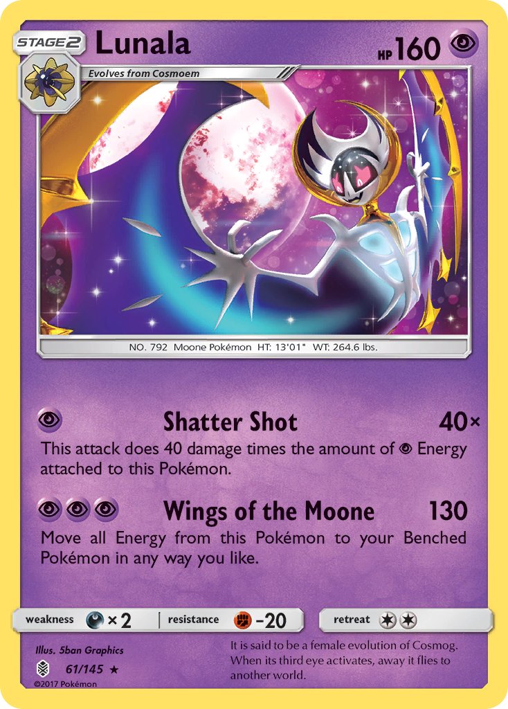 Lunala 61/145 Reverse Rare - MissingNo.