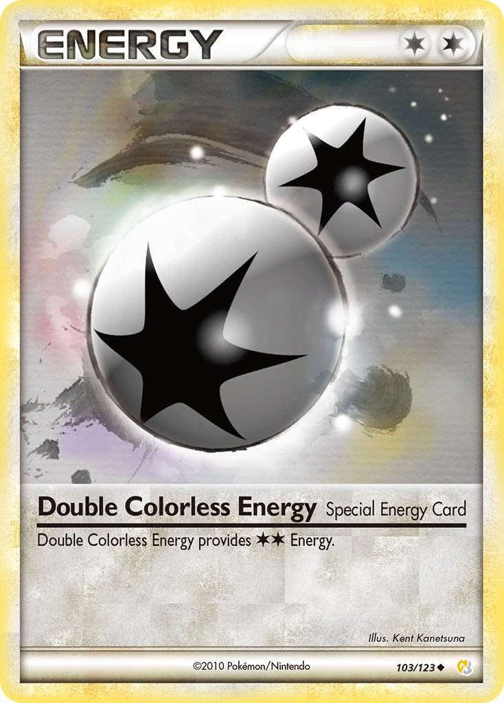 Double Colorless Energy 103/123 Crosshatch Holo Pokémon League Oshawott Season (July 2011) - MissingNo.