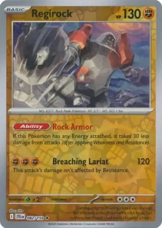 Regirock 82/159 Reverse Rare