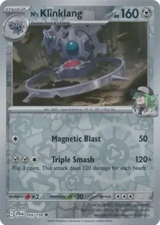 N's Klinklang 105/159 Reverse Uncommon