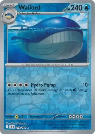 Wailord 41/159 Reverse Rare