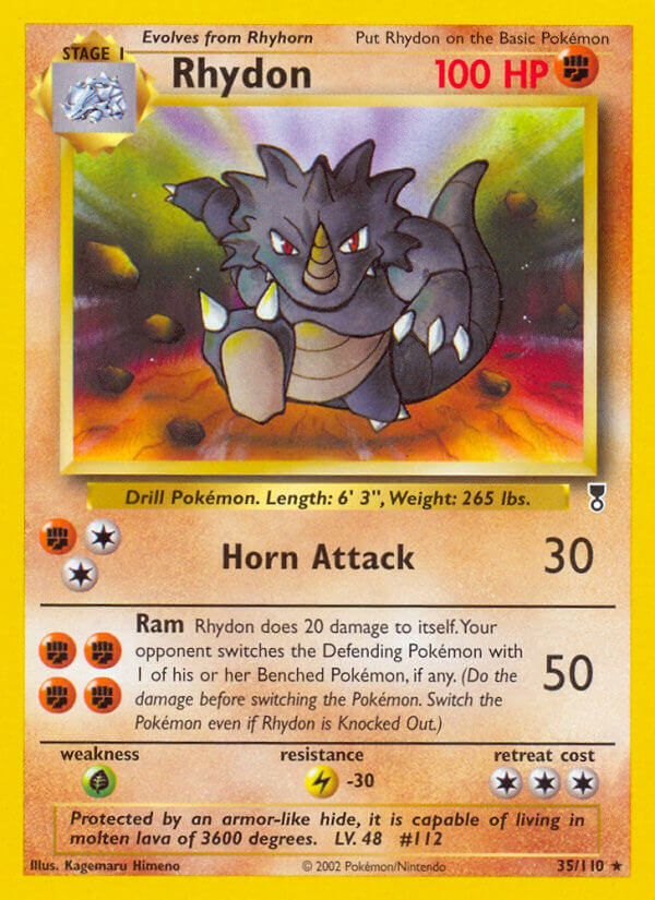 Rhydon 35/110 Non-Holo Rare - MissingNo.