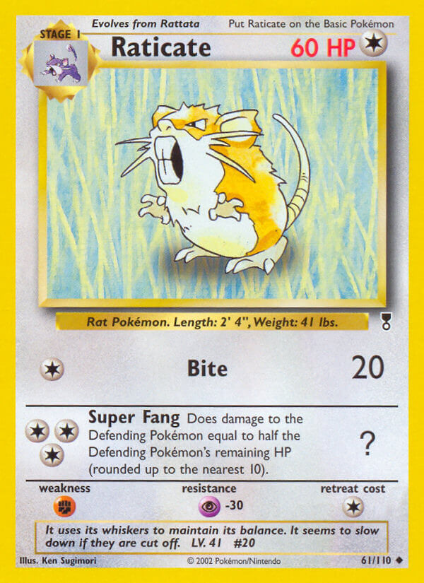 Raticate 61/110 Reverse Uncommon - MissingNo.