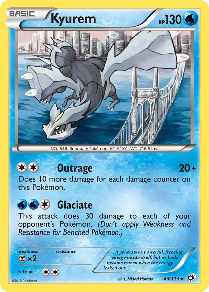 Kyurem 43/113 Holo Rare - MissingNo.