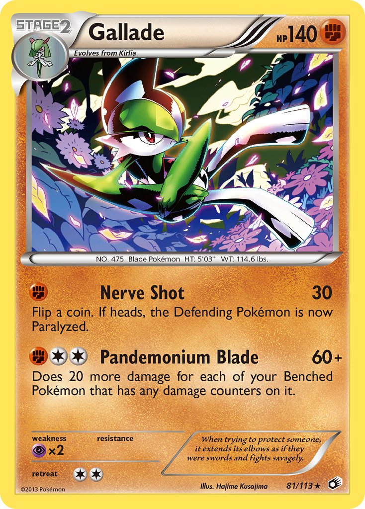 Gallade 81/113 Non-Holo Rare - MissingNo.