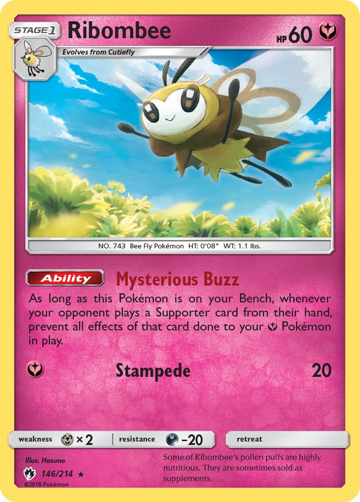 Ribombee 146/214 Non-Holo Rare - MissingNo.