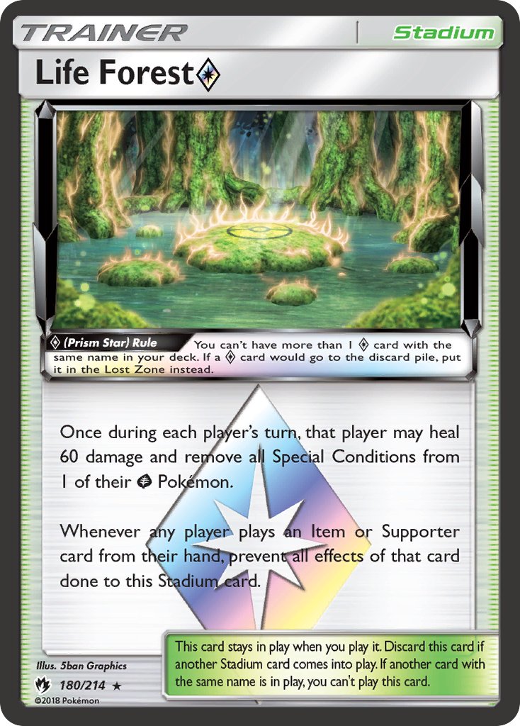 Life Forest Prism Star 180/214 Holo Rare Prism Star - MissingNo.