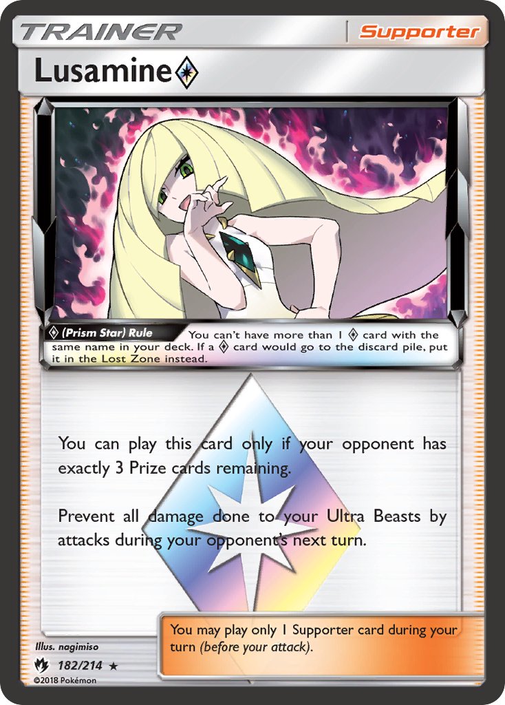 Lusamine Prism Star 182/214 Holo Rare Prism Star - MissingNo.