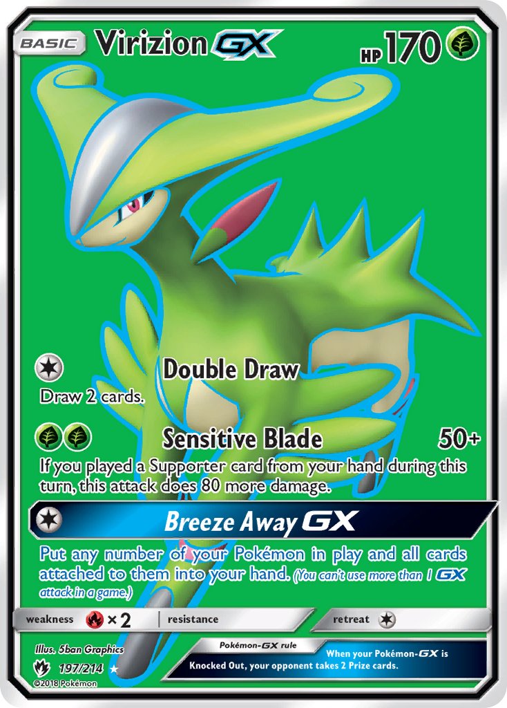 Virizion GX 197/214 Holo Ultra Rare GX - MissingNo.