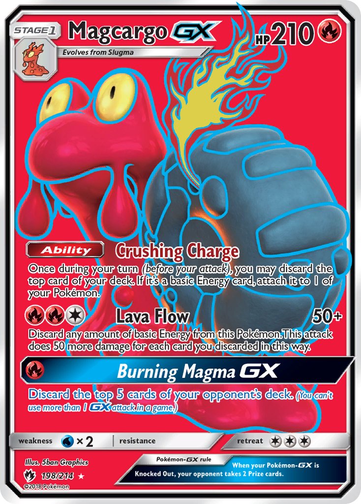 Magcargo GX 198/214 Holo Ultra Rare GX - MissingNo.