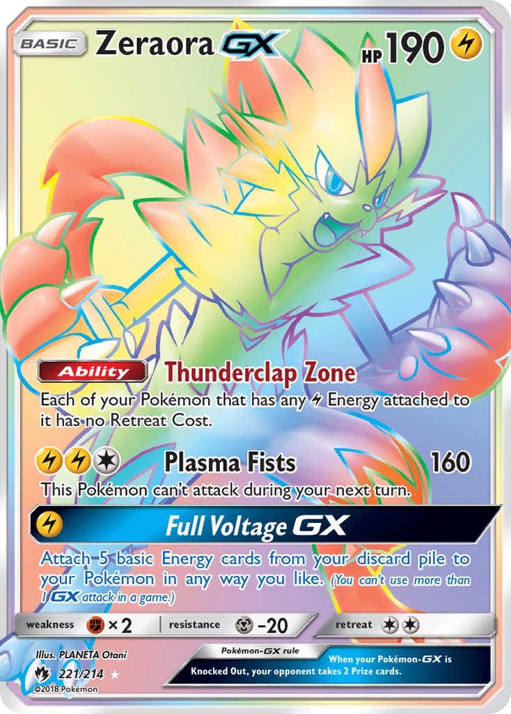 Zeraora GX 221/214 Rainbow Secret Rare GX - MissingNo.