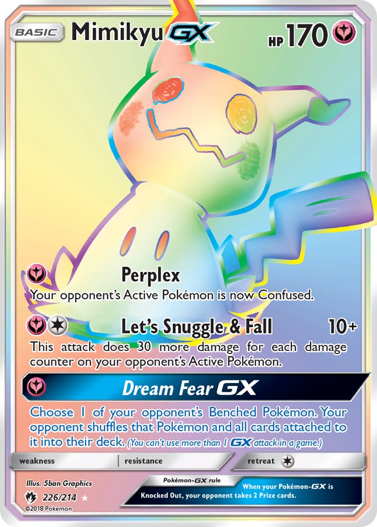 Mimikyu GX 226/214 Rainbow Secret Rare GX - MissingNo.