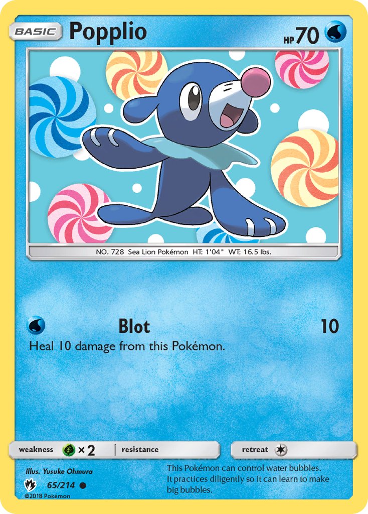 Popplio 65/214 Reverse Common - MissingNo.