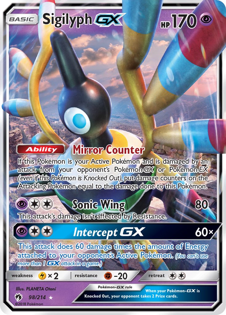 Sigilyph GX 98/214 Holo Rare GX - MissingNo.