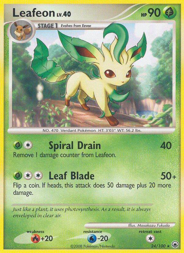 Leafeon 24/100 Reverse Rare - MissingNo.