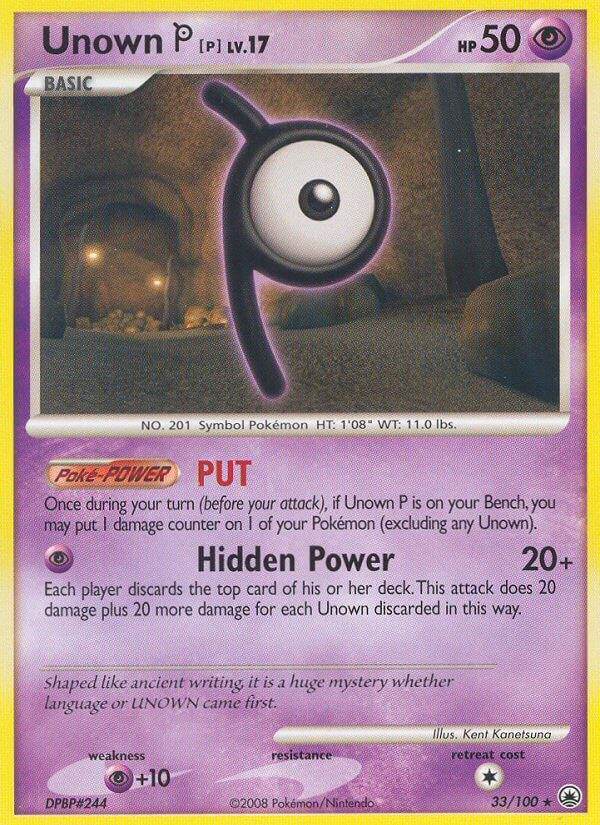 Unown P 33/100 Non-Holo Rare - MissingNo.