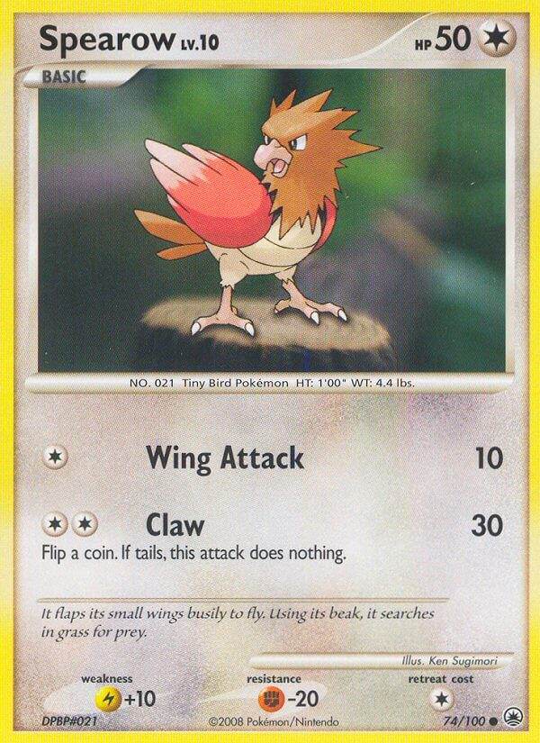 Spearow 74/100 Reverse Common - MissingNo.