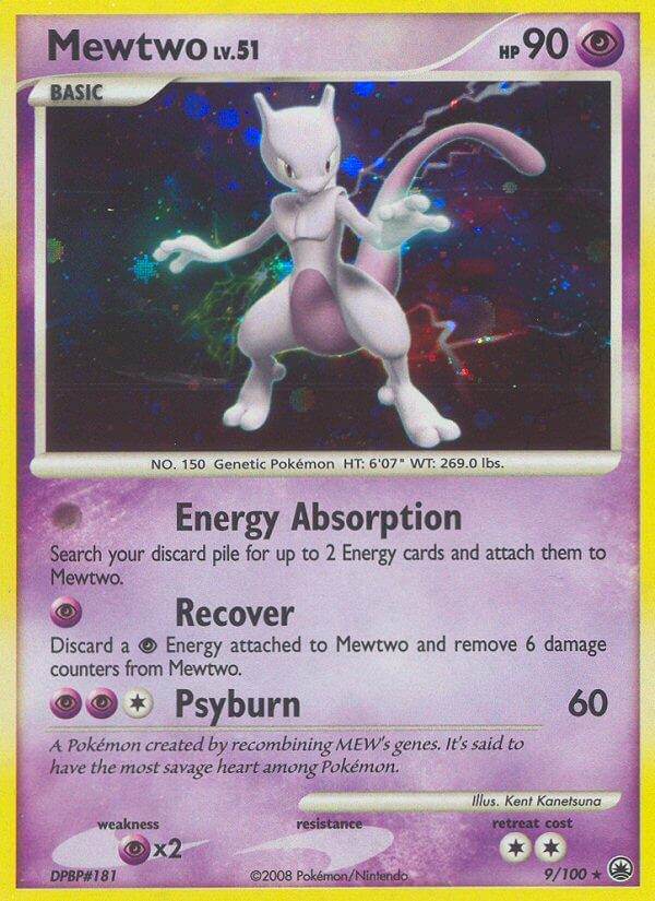 Mewtwo 9/100 Reverse Rare - MissingNo.