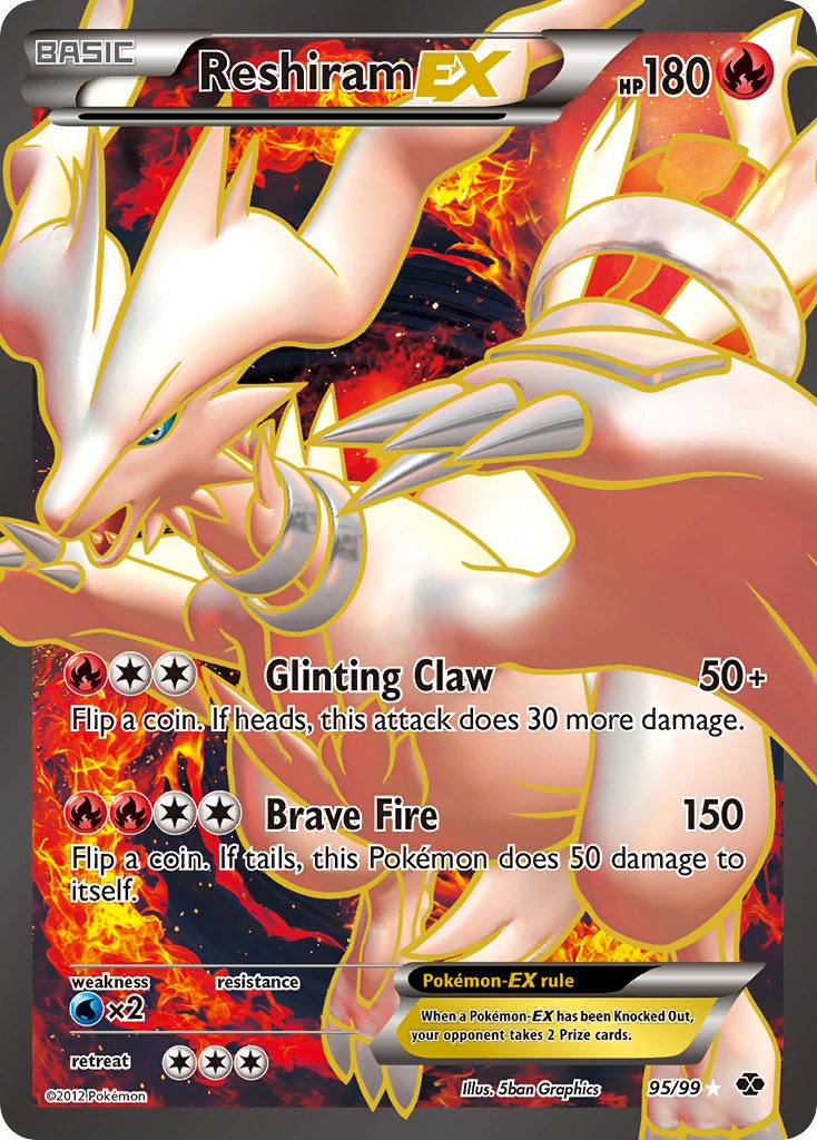 Reshiram EX 95/99 Holo Ultra Rare EX - MissingNo.