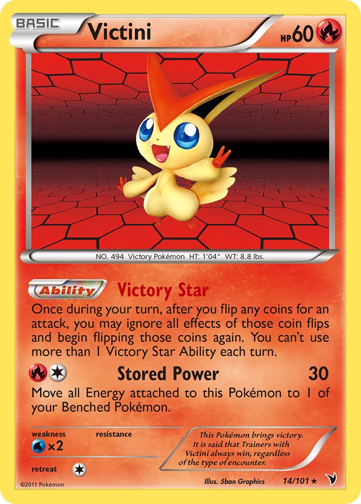 Victini 14/101 Reverse Rare - MissingNo.