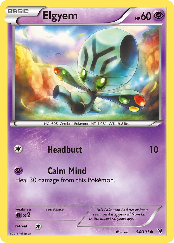 Elgyem 54/101 Reverse Common - MissingNo.