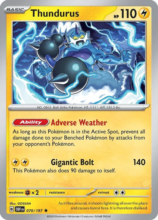 Thundurus 70/197 Holo Rare