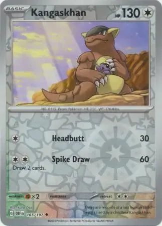 Kangaskhan 165/197 Reverse Uncommon
