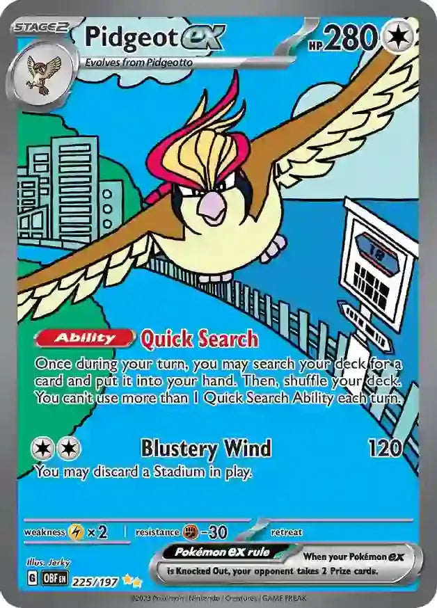Pidgeot ex 225/197 Special Illustration Rare ex