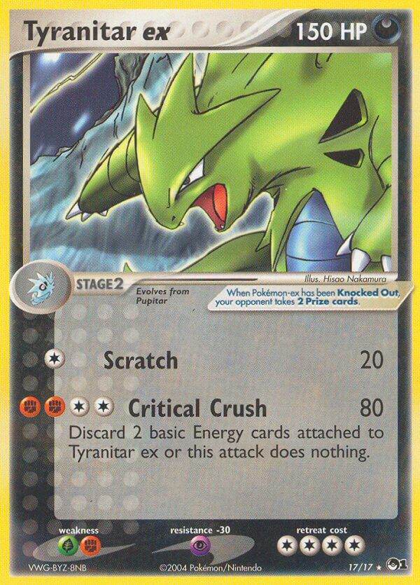 Tyranitar ex 17/17 Holo Rare ex - MissingNo.