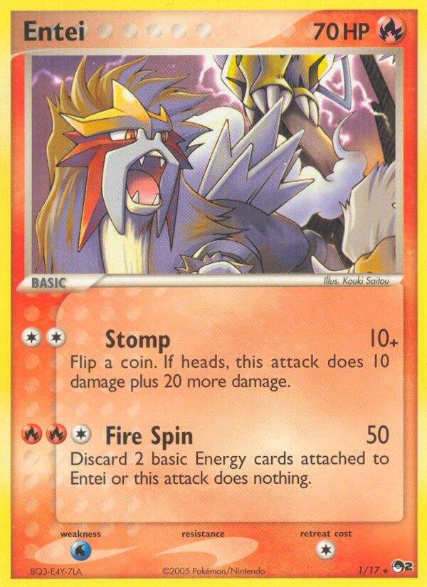 Entei 1/17 Cosmos Holo Legendary Beasts Blisters Exclusive - MissingNo.