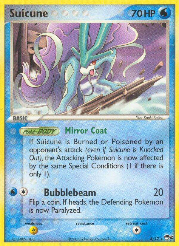 Suicune 4/17 Cosmos Holo Legendary Beasts Blisters Exclusive - MissingNo.