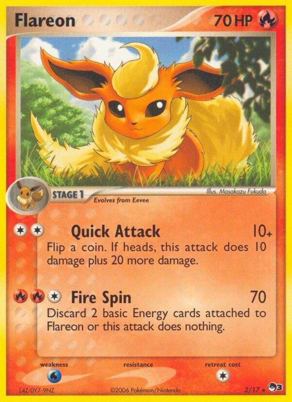 Flareon 2/17 Non-Holo Rare - MissingNo.