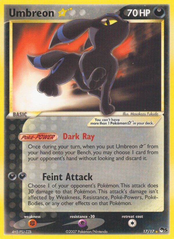 Umbreon ? 17/17 Holo Rare Gold Star - MissingNo.