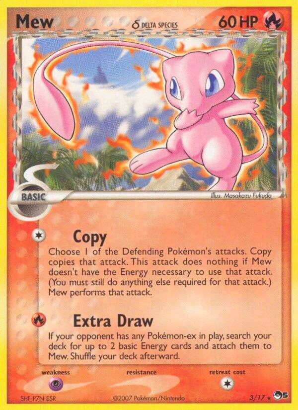 Mew ? 3/17 Holo Rare - MissingNo.