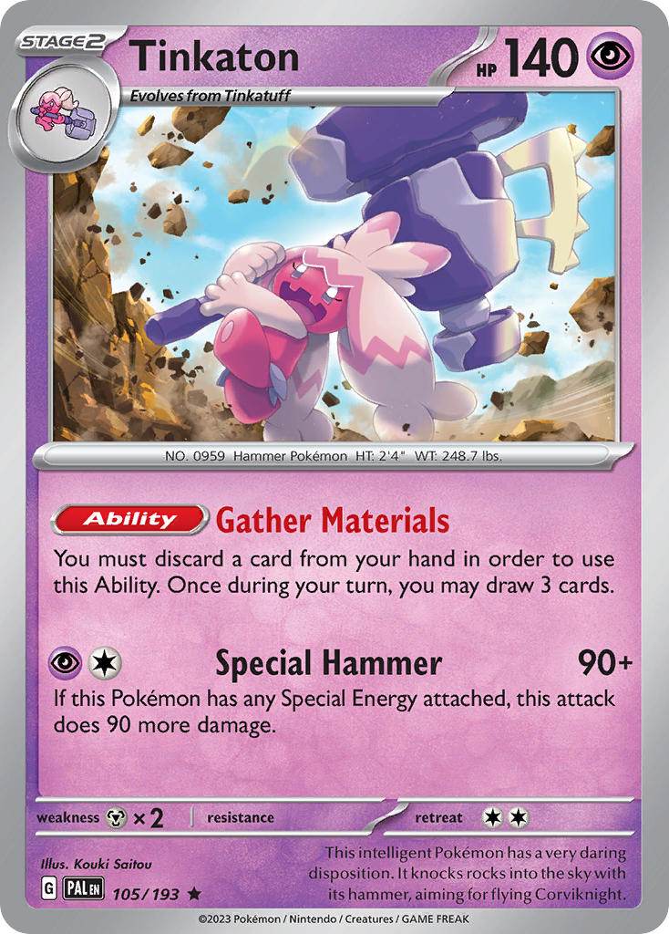 Tinkaton 105/193 Holo Rare - MissingNo.