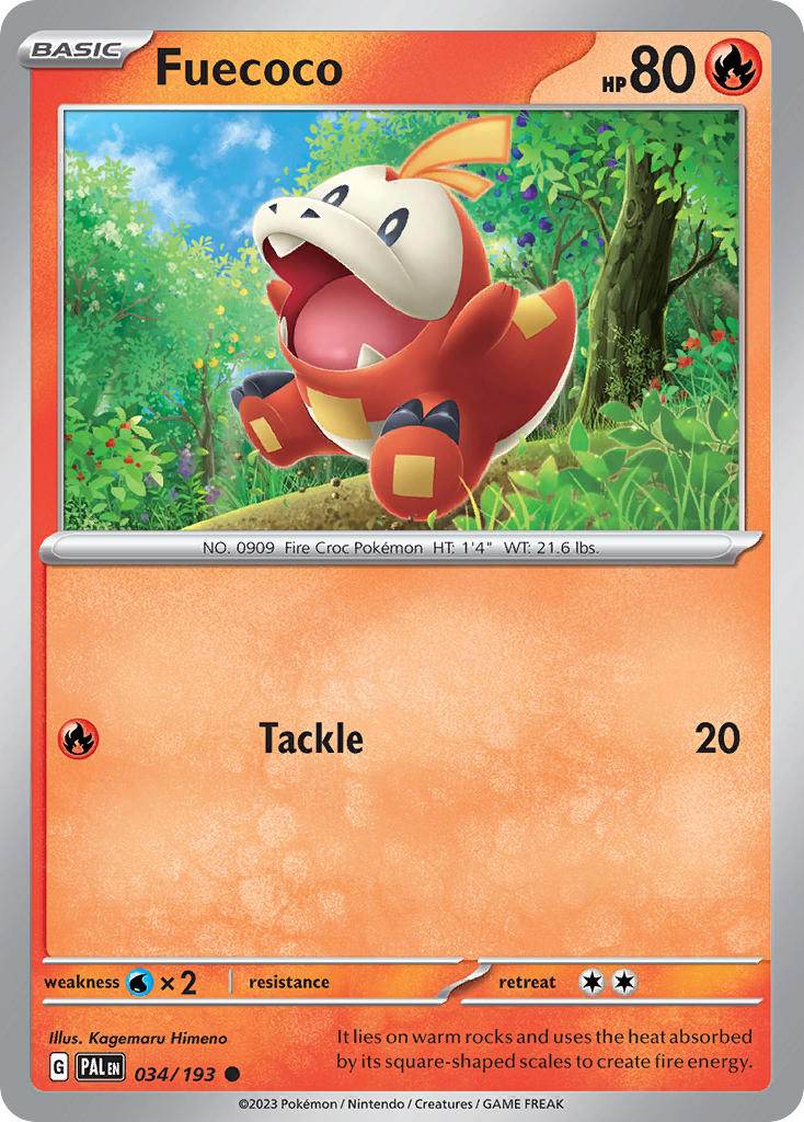 Fuecoco 34/193 Mirage Holo Summer 2023 Collector Chest Exclusive - MissingNo.