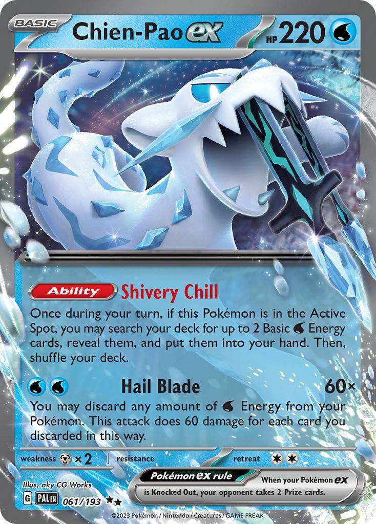Chien-Pao ex 61/193 Jumbo Paldea Evolved Stamp Gift with Purchase Exclusive (Europe) - MissingNo.