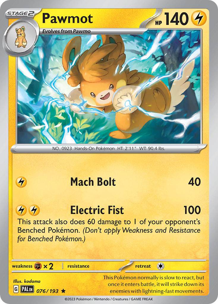 Pawmot 76/193 Holo Rare - MissingNo.