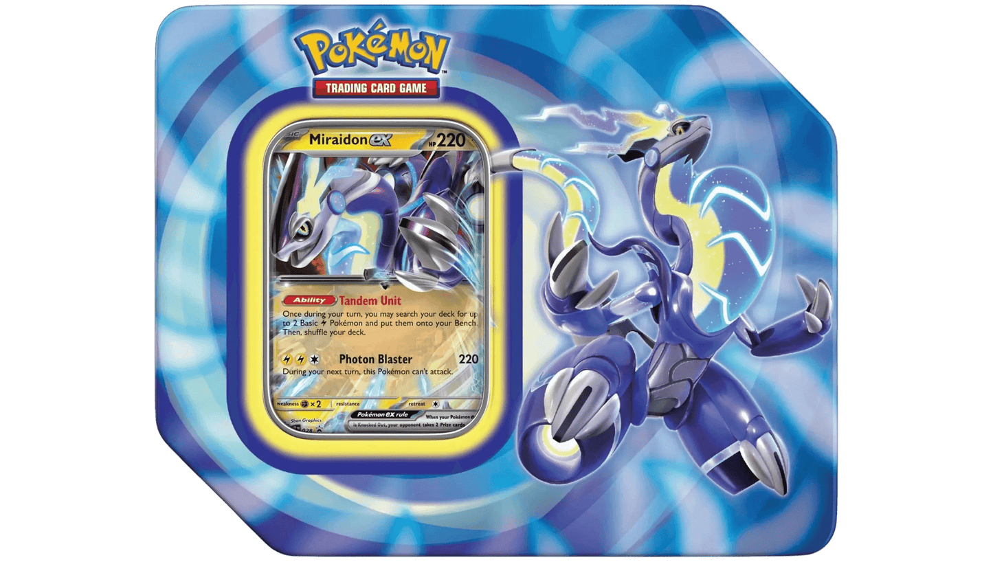 Paldea Legends Tin Miraidon - MissingNo.