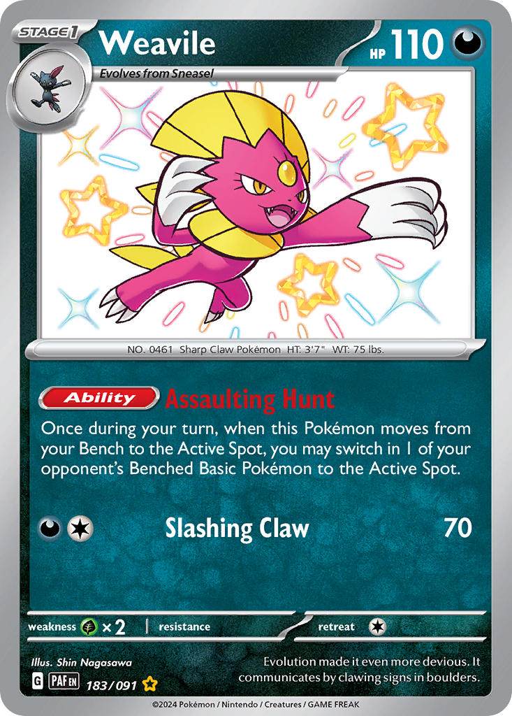 Weavile 183/91 Shiny Rare - MissingNo.