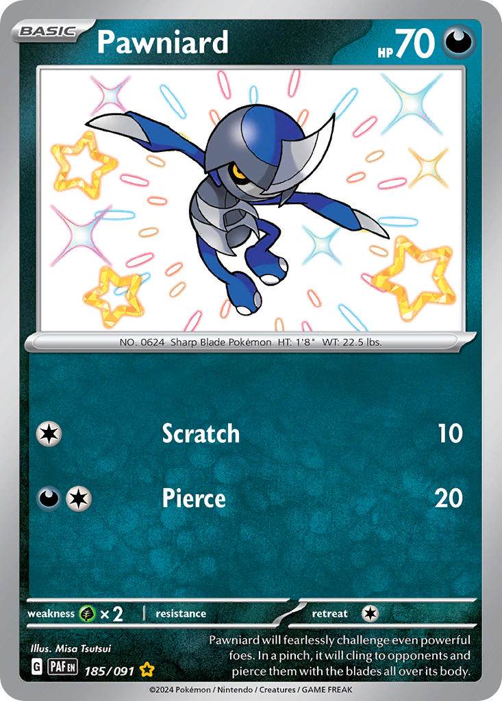 Pawniard 185/91 Shiny Rare - MissingNo.