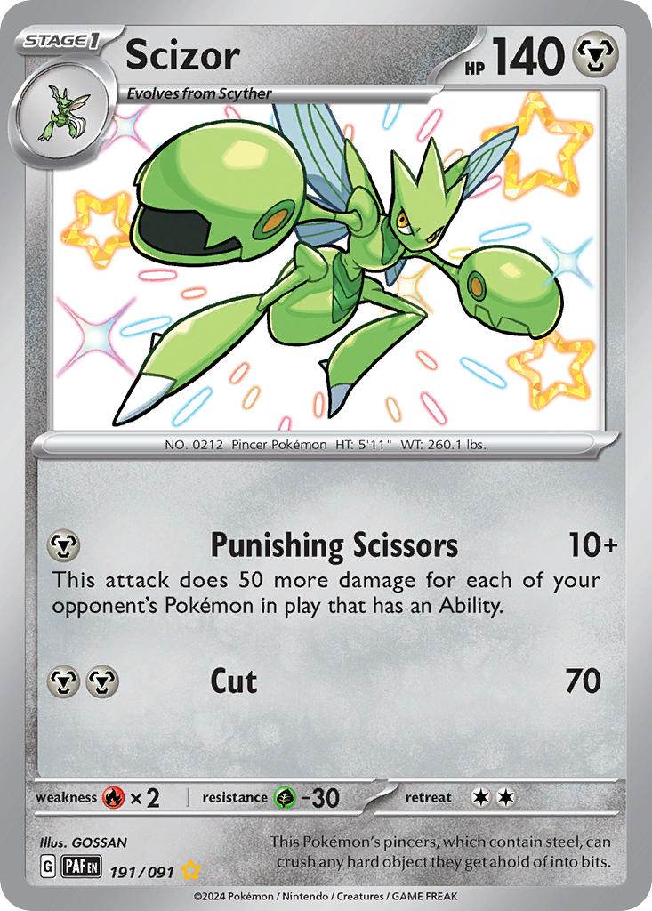 Scizor 191/91 Shiny Rare - MissingNo.