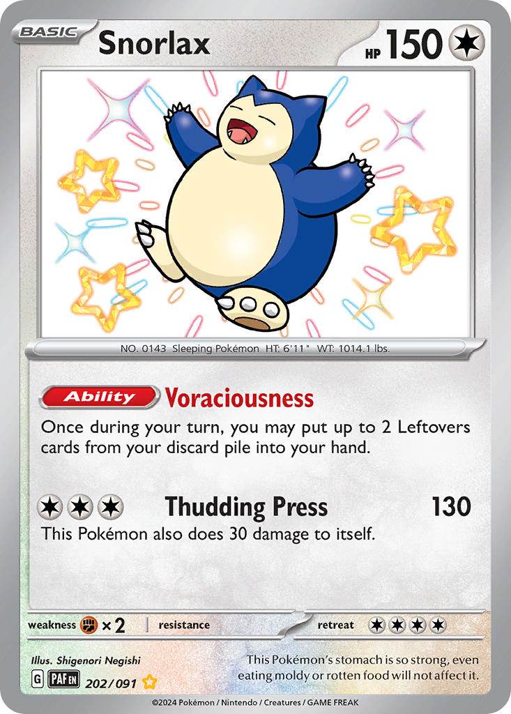 Snorlax 202/91 Shiny Rare - MissingNo.