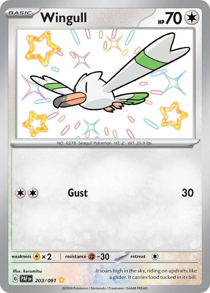 Wingull 203/91 Shiny Rare - MissingNo.