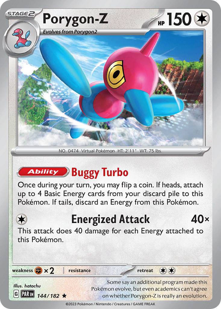 Porygon-Z 144/182 Holo Rare - MissingNo.