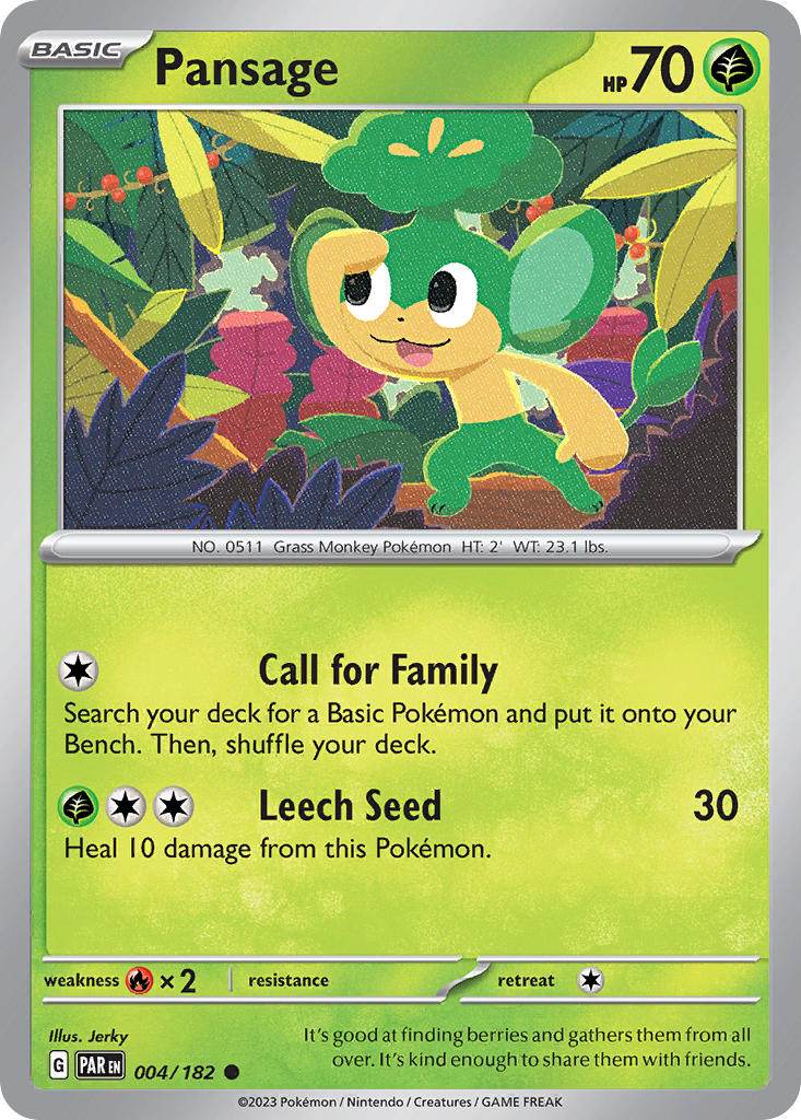 Pansage 4/182 Reverse Common - MissingNo.