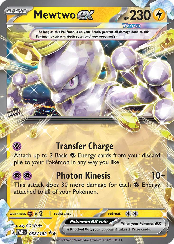 Mewtwo ex 58/182 Double Rare ex - MissingNo.