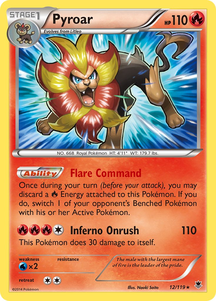 Pyroar 12/119 Holo Rare - MissingNo.