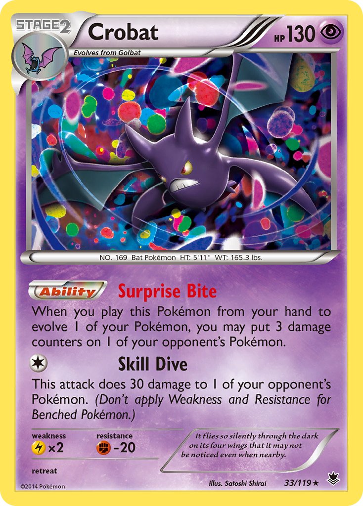 Crobat 33/119 Cosmos Holo Legacy Evolution Pin Collection Exclusive - MissingNo.